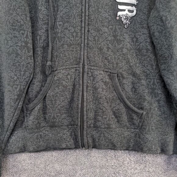 Chase Authentics Men's NASCAR Dale Jr Full Zip Hoodie Gray Black 2X Long Sleeve - Picture 4 of 12